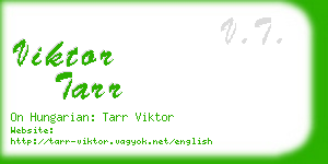 viktor tarr business card